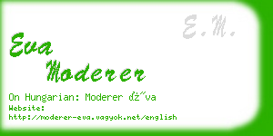 eva moderer business card